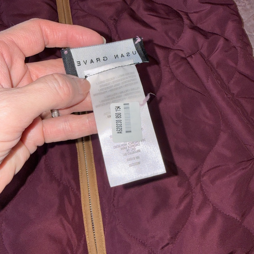 Susan Graver Maroon Quilted Puffer Jacket - Picture 15 of 16
